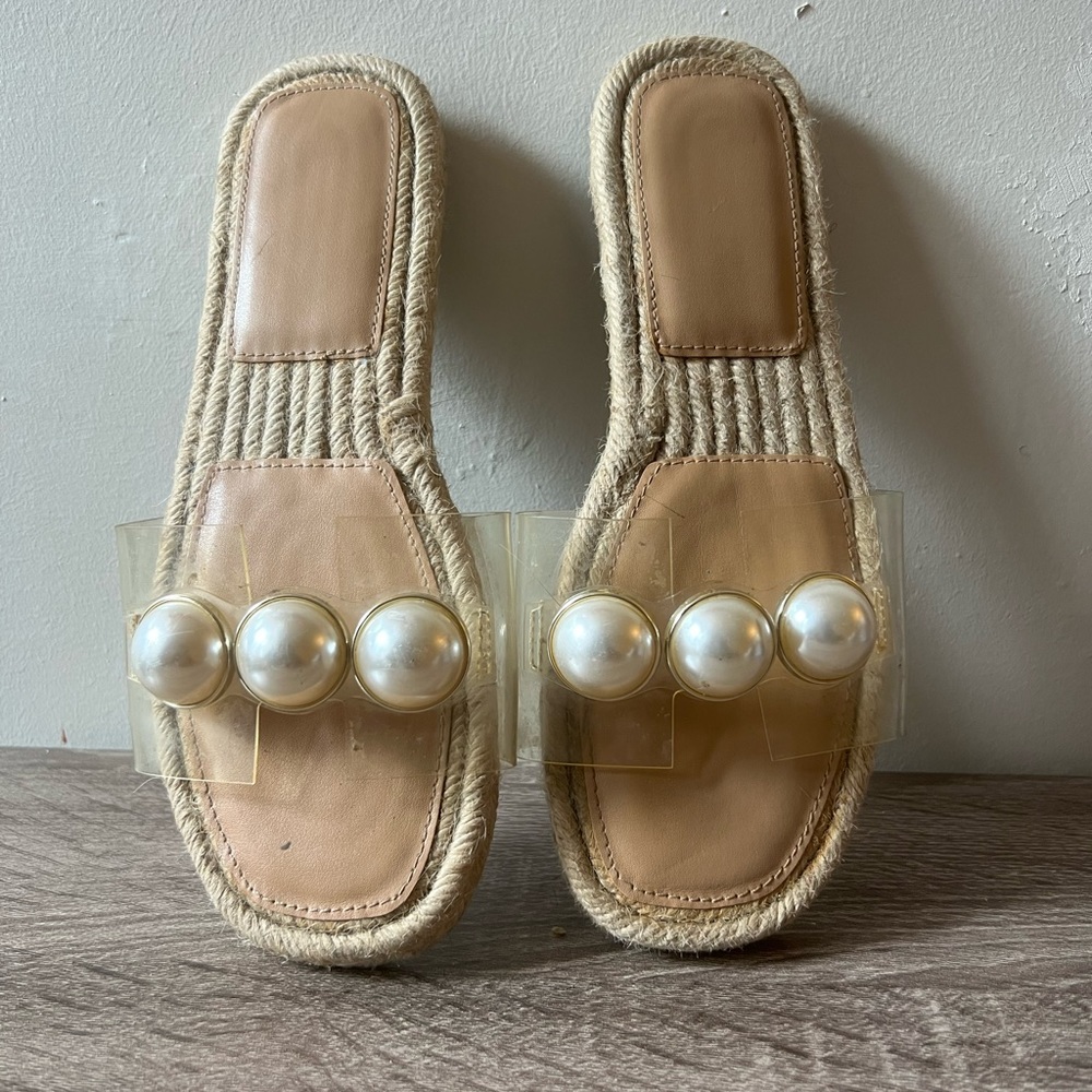 Zara Pearl Slides.